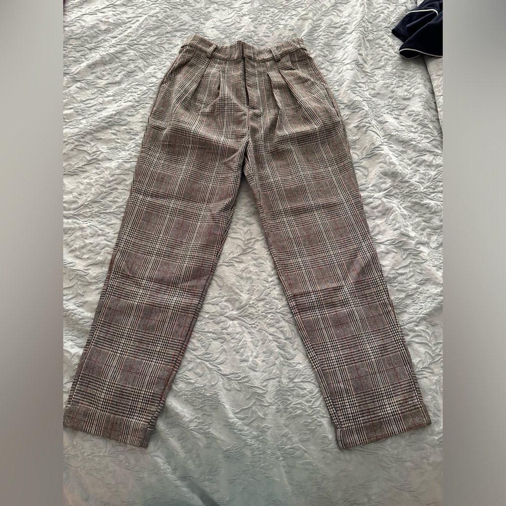 women’s plaid trouser pants